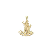 Signe du zodiaque nommé pendentif vierge taille diamant (14K) devant - Popular Jewelry - New York