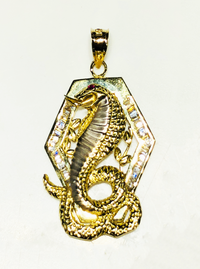 Cobra CZ Pendant (14K) - Popular Jewelry