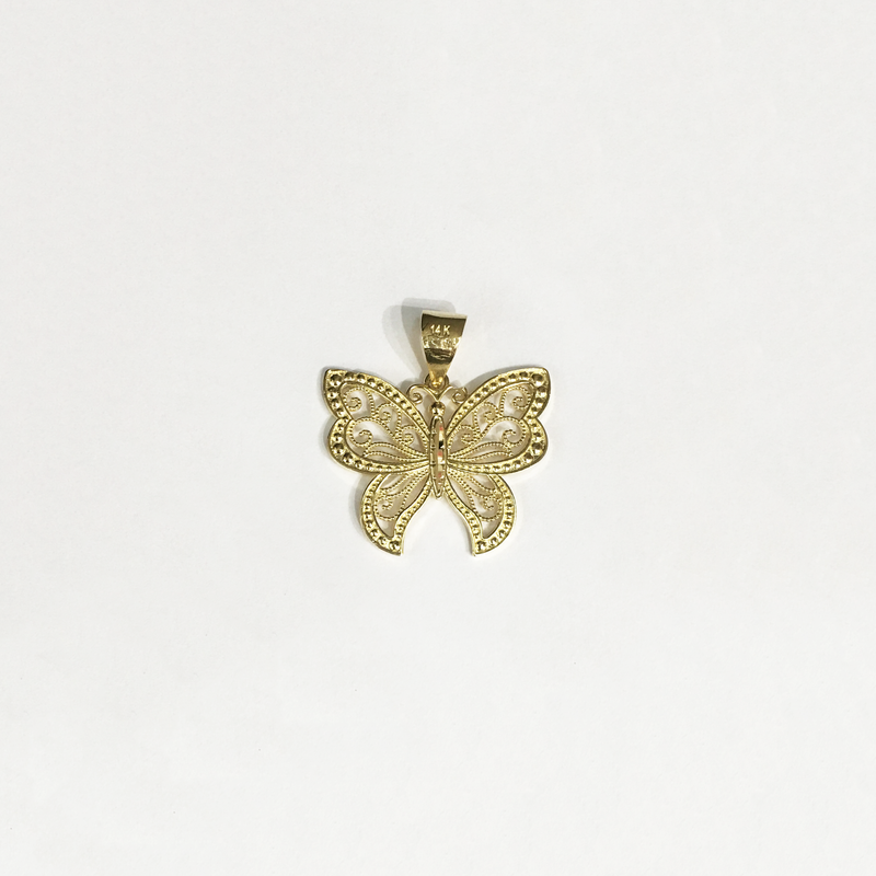 Fairy Butterfly Pendant (14K) Gold - Popular Jewelry - New York