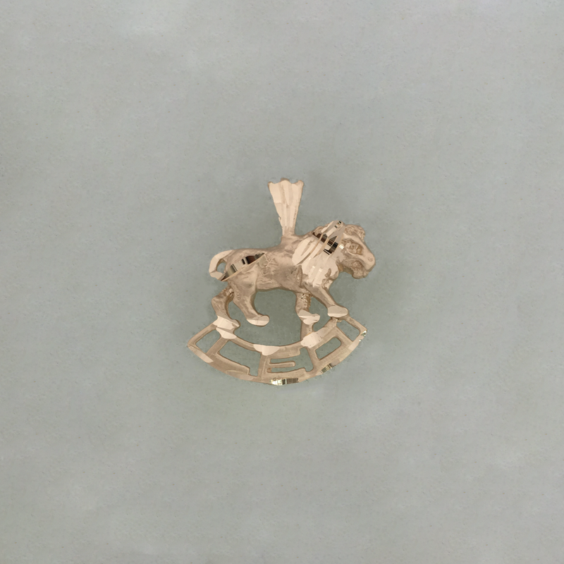 Leo Zodiac Sign Handcrafted Diamond Cut Pendant (14K) - Popular Jewelry