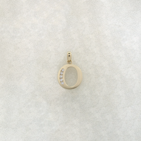 Lèt 'O' CZ pendant (14K) - Popular Jewelry