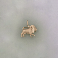 תליון אריה יהלום חתוך (14K) - Popular Jewelry