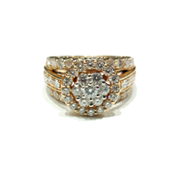 Diamond kihlasormus (päällystys) ruusukulta (14 kt) - Popular Jewelry - New York