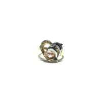 Dolphin's Love Heart CZ Ring (14K) front - Popular Jewelry - New York