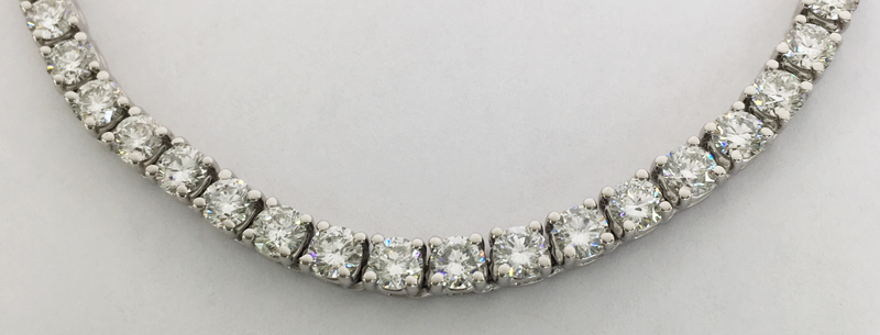 Diamond Tennis Necklace (14K) - Popular Jewelry