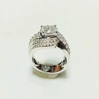 Prsten za koktel s dijamantima (14K) - Popular Jewelry