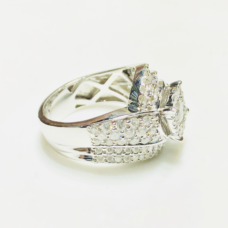 Swirl Diamond Cocktail Ring (14K) - Popular Jewelry