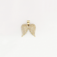 Angel Wings CZ Pendant (14K) - Popular Jewelry New York