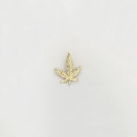 Cannabis Leaf Diamond Cut Pendant (14K) - Popular Jewelry - New York