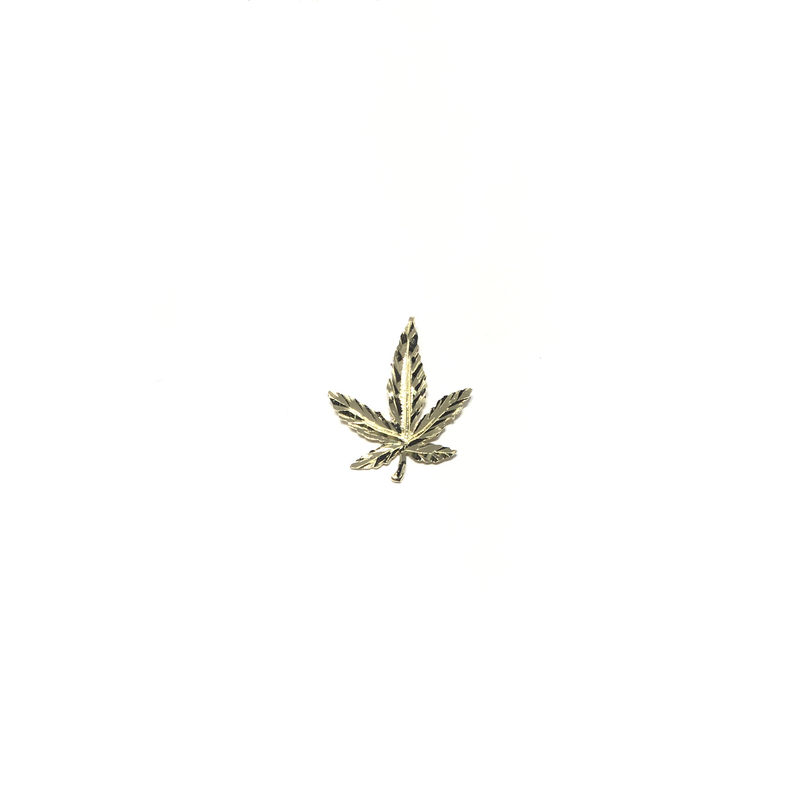 Cannabis Leaf Diamond Cut Pendant (14K) - Popular Jewelry - New York