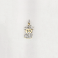 Crowned Jesus Head Diamond Pendant (14K) - Popular Jewelry New York