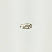 Infinity CZ Three Stone Ring (14K)