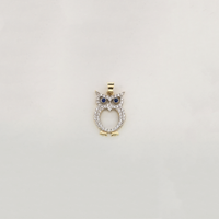Owl Outline CZ Pendant (14K) - Popular Jewelry New York