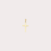 Colgante de cruz simple (14K) - Popular Jewelry - Nova York