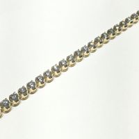 Round Diamond Tennis Bracelet (14K) diagonal - Popular Jewelry - New York