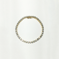 Pulseira redonda de tênis com diamantes (14K) - Popular Jewelry - New York