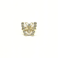 Sparkly Butterfly CZ Ring (14K) front - Popular Jewelry - New York