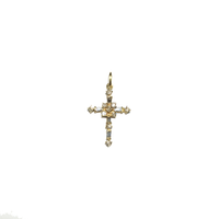 Baguette and Round Diamond Cross Pendant (14K)