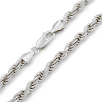 Синџир од цврсто јаже од бело злато (14K) Popular Jewelry Њујорк