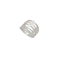 Zirconia 5-Rows Rhombus Pattern Ring (Silver)