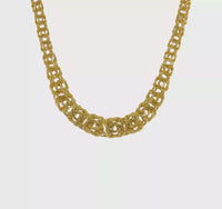 10 mm Graduated Flat Byzantine Necklace (14K) 360 -  Popular Jewelry - New York