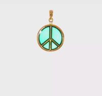 Green Peace Symbol Pendant (14K)