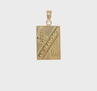 San Francisco Reversible Rectangle Pendant (14K)