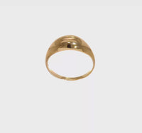 Shiny Dome Ring (14K) 360 - Popular Jewelry - New York