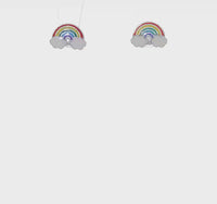 Rainbow Post Earrings (Silver) 360 - Popular Jewelry - ನ್ಯೂ ಯಾರ್ಕ್