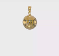 Volleyball 3D Pendant (14K) 360 - Popular Jewelry - New York