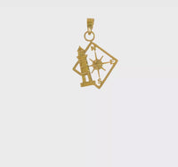 Lighthouse Compass Pendant (14K) 360 - Popular Jewelry - New York