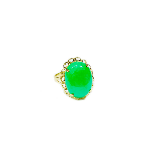 Jade Stone Ring (14K)