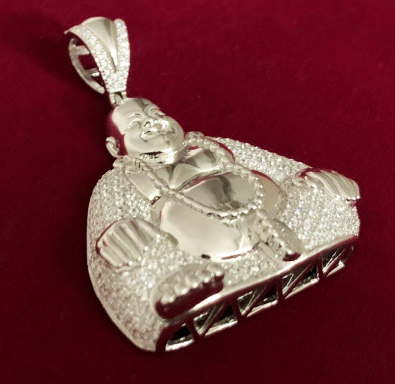 Buddha CZ Pendant (Silver)