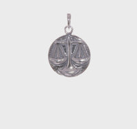 Antique-Finish Libra Zodiac Pendant (Silver)