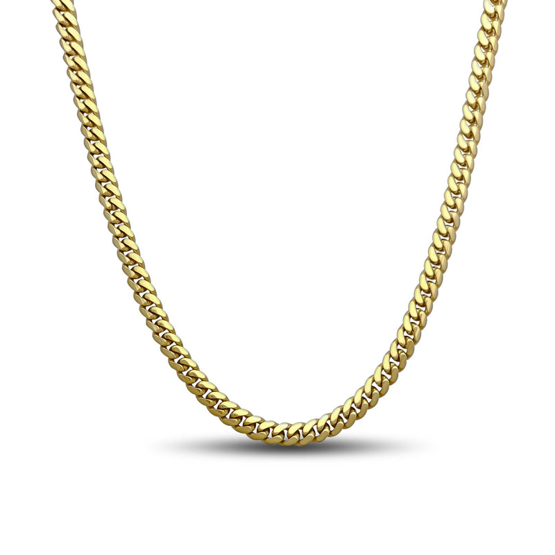Solid Miami-Cuban Link Chain (14K Yellow Gold)