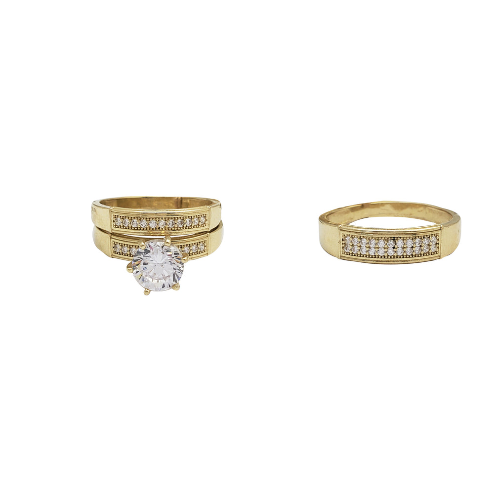 Three-Piece Set Engagement Rings (10K)