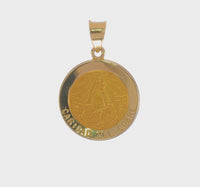 Caridad del Cobre Medal Pendant large (14K) 360 - Popular Jewelry - New York