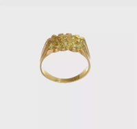Wide Nugget Ring (14K) 360 - Popular Jewelry - Нью Йорк
