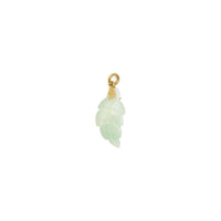 Penjoll de fulla de falguera de jade (18K) posterior - Popular Jewelry - Nova York