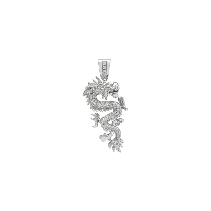 Diamond Flying Dragon Pendant (18K) front - Popular Jewelry - New York