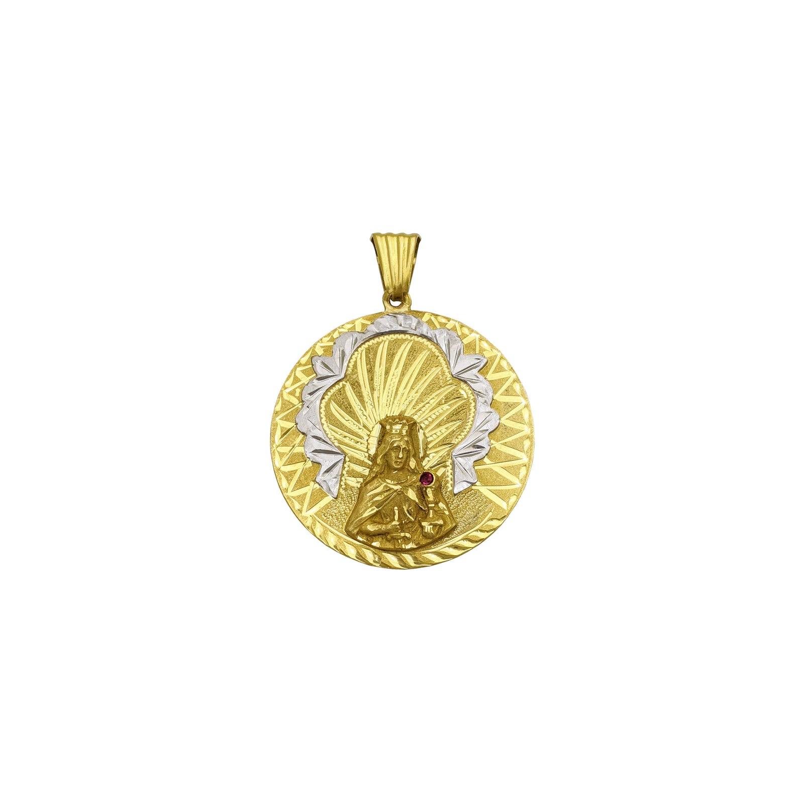 Saint Barbara Medallion Pendant (18K) – Popular J