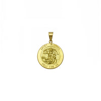 Saint Michael Medallion Pendant (18K) front - Popular Jewelry - New York
