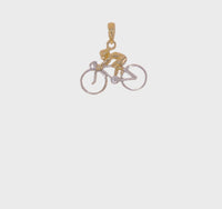 Bicycle with Rider Pendant (14K) 360 - Popular Jewelry - New York