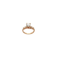 Round Diamond Engagement Accent Ring (18K) front - Popular Jewelry - New York