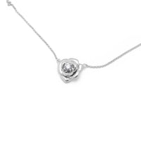 Diamond Rose Blossom Necklace White Gold (18K) top - Popular Jewelry - New York
