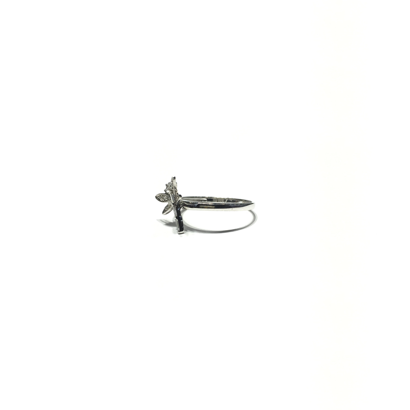 Milgrain Dragonfly Diamond Ring (18K) side - Popular Jewelry - New York