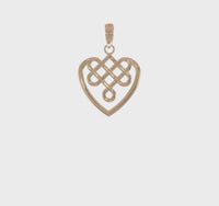 Privjesak u obliku srca s malim keltskim čvorom (14K) 360 - Popular Jewelry - New York