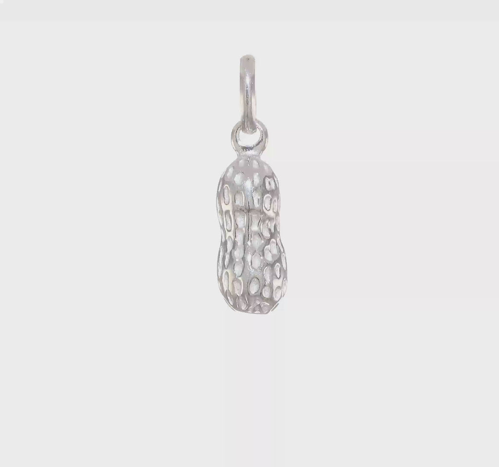 Peanut 3D Pendant (Silver) 360 - Popular Jewelry - New York