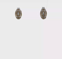 Jalkapallon emalikorvakorut (hopea) 360 - Popular Jewelry - New York