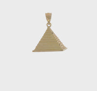 Pyramid Open Back Pendant (14K) 360 - Popular Jewelry - New York